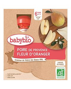 Gourde Poire & Fleur d'Oranger bio - Babybio