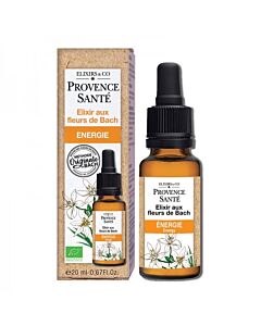 Provence Santé - Energie bio Elixir aux fleurs de Bach - 20 ml